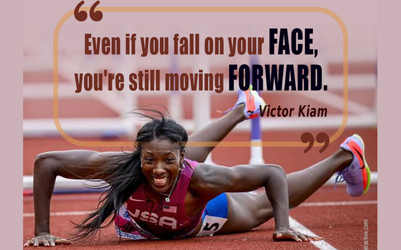 You can’t avoid failing and falling in the race of life…