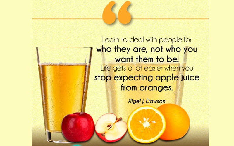 Do not expect Lemon juice from Oranges.