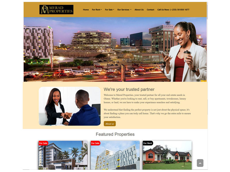 Merad Properties Website